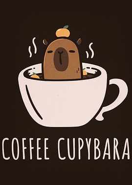 Coffee Cupybara Illustration