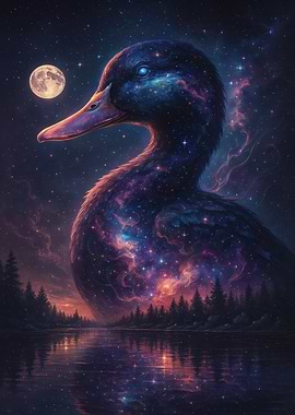 Cosmic Duck by the Lake