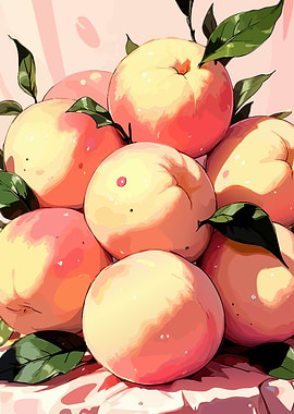Pile of Peaches Still Life