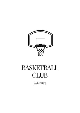 Basketball Club Minimalist Design