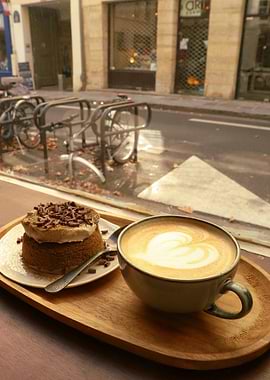 Coffee and Cake by the Window