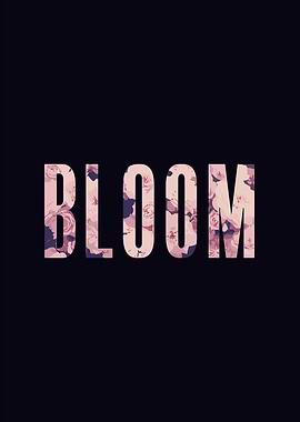 Bloom Floral Text Art