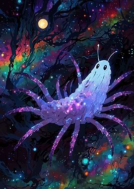 Cosmic Centipede Creature Space