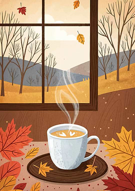 Autumn Coffee by the Window