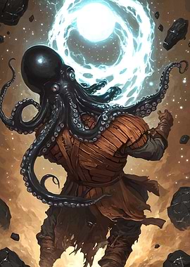 Octopus Mage Casting Spell