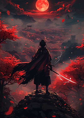 Samurai Under Red Moon
