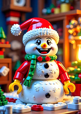 Lego Snowman Christmas Decoration