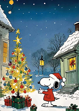 Snoopy Christmas Scene