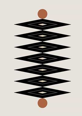 Abstract Diamond Pattern with Circles