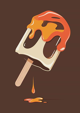 Melting Popsicle with Orange Drizzle