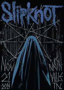 Slipknot Nashville 2014 Concert Poster