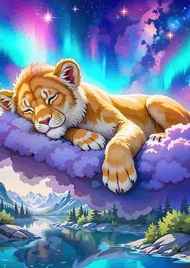 Sleeping Lion Cub Cloud