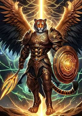 Winged Tiger Warrior Golden Armor