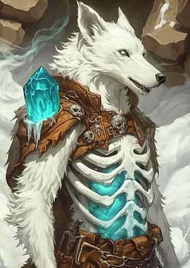 Anthropomorphic Wolf Warrior Crystal