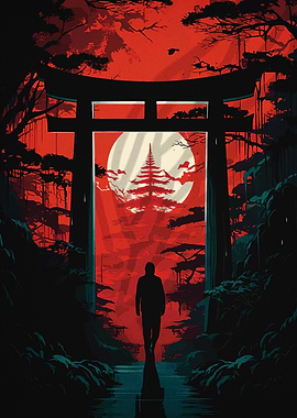 Torii Gate Silhouette