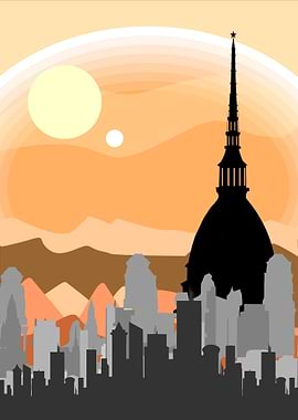 Mole Antonelliana Silhouette Cityscape