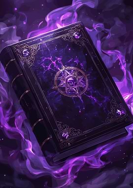 Mystical Book Purple Energy