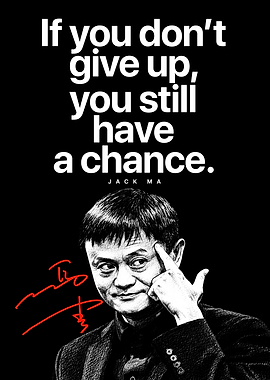 Jack Ma Quote Poster – Inspirational Wall Art for Entrepreneurs & Dreamers