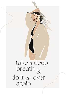 Take a Deep Breathe – Motivational Quote Poster