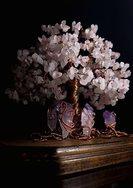 Rose Quartz Tree Sculpture