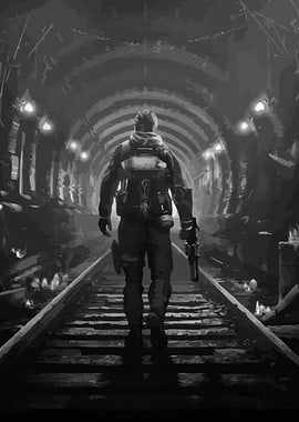 Monochrome Tunnel Walker