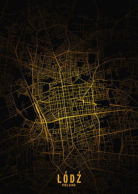 Łódź Golden City Map