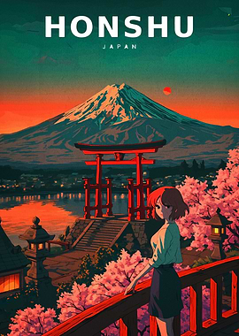 Honshu Japan Anime Landscape