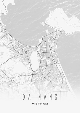 Da Nang, Vietnam - Minimalist City Map Poster