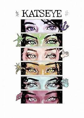 Katseye: Colorful Eye Portrait
