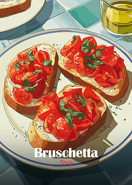 Bruschetta with Tomatoes and Basil