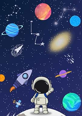 Astronaut Space Cartoon