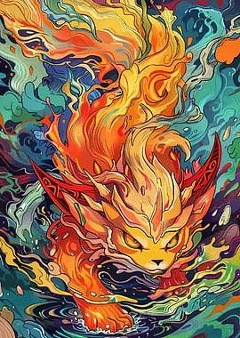 Fiery Fox Animal