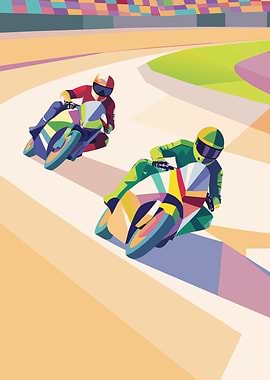 Motorcycle Racing Art