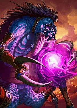 Fantasy Monster with Magic Orb