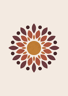 Abstract Floral Mandala Art