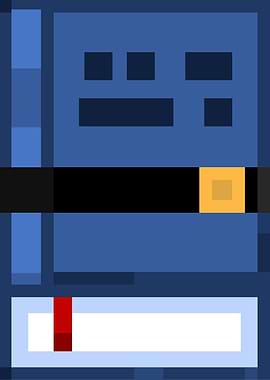 Pixel Art Blue Book with Belt