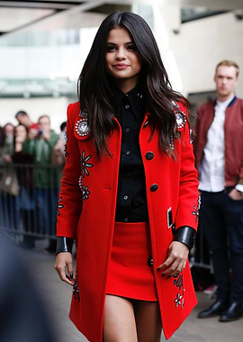 Selena Gomez in Red Outfit