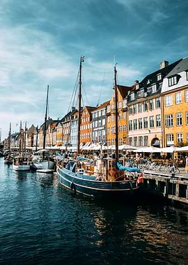 Nyhavn Harbor, Copenhagen, Denmark