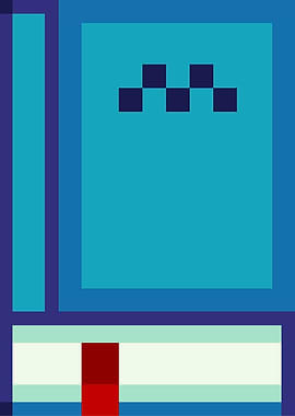 Pixel Art Blue Book