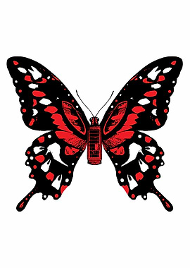 Butterfly with Phone Booth Body