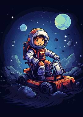 Astronaut Boy Lunar Rover