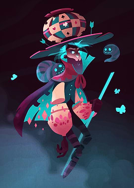 Whimsical Card Suit Character Illustration