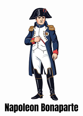Napoleon Bonaparte Cartoon Illustration