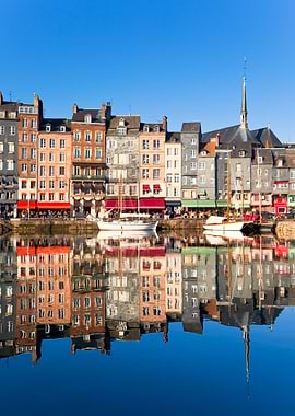 Honfleur Harbor Reflection