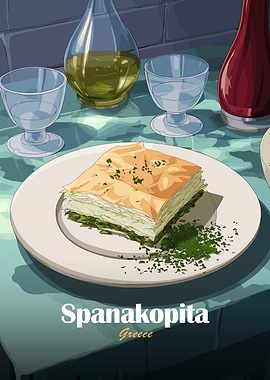 Spanakopita Illustration