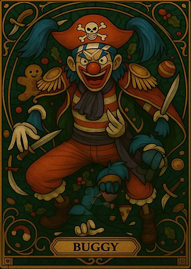 Buggy the Clown Pirate Illustration
