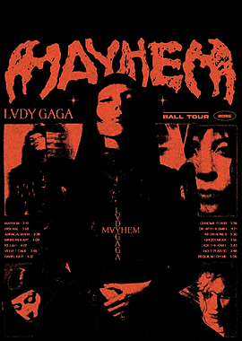 Lady Gaga Mayhem Ball Tour Poster