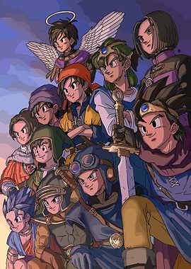 Dragon Quest characters group illustration