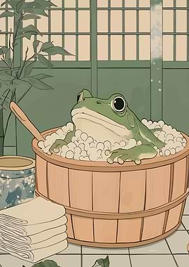 Frog in a Bubble Bath