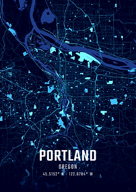 Portland Midnight City Map